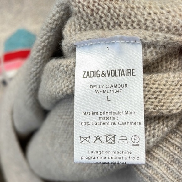 EUC Zadig & Voltaire Cashmere Amour Sweater - Picture 5 of 6